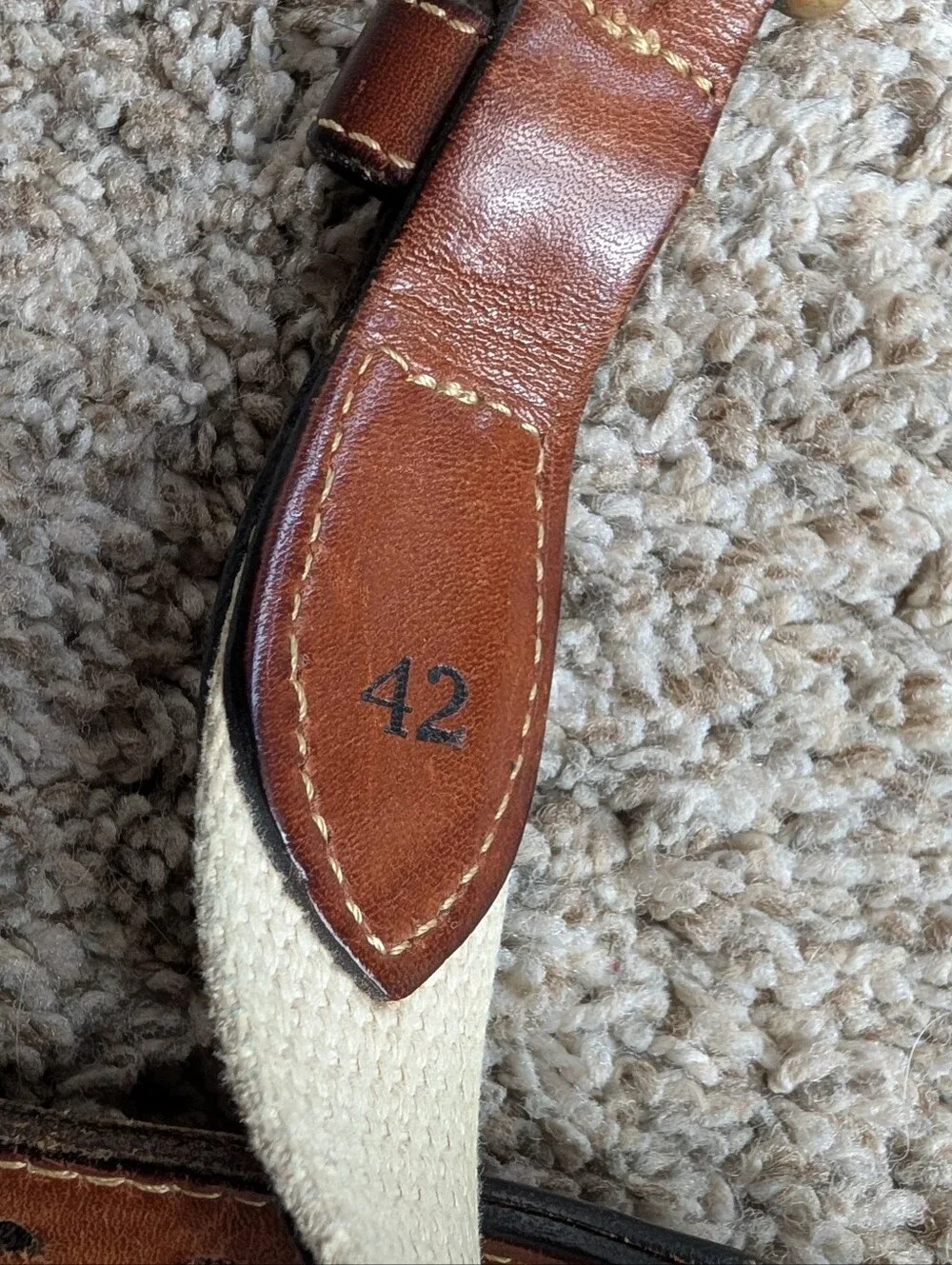 Vtg‎ Reef Rider Brown Leather Swordfish-Embossed Men’s Belt Sz 42 Brass Buckle